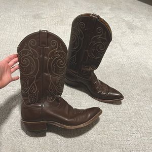 Justin Mens Brown Cowboy Boots
